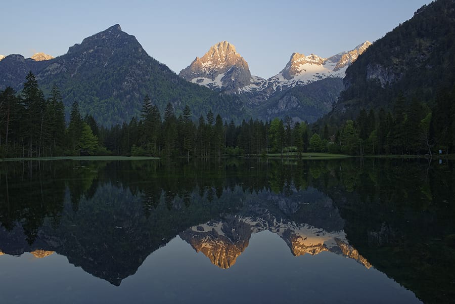 Schiederweiher mit Spitzmauer und Brotfall